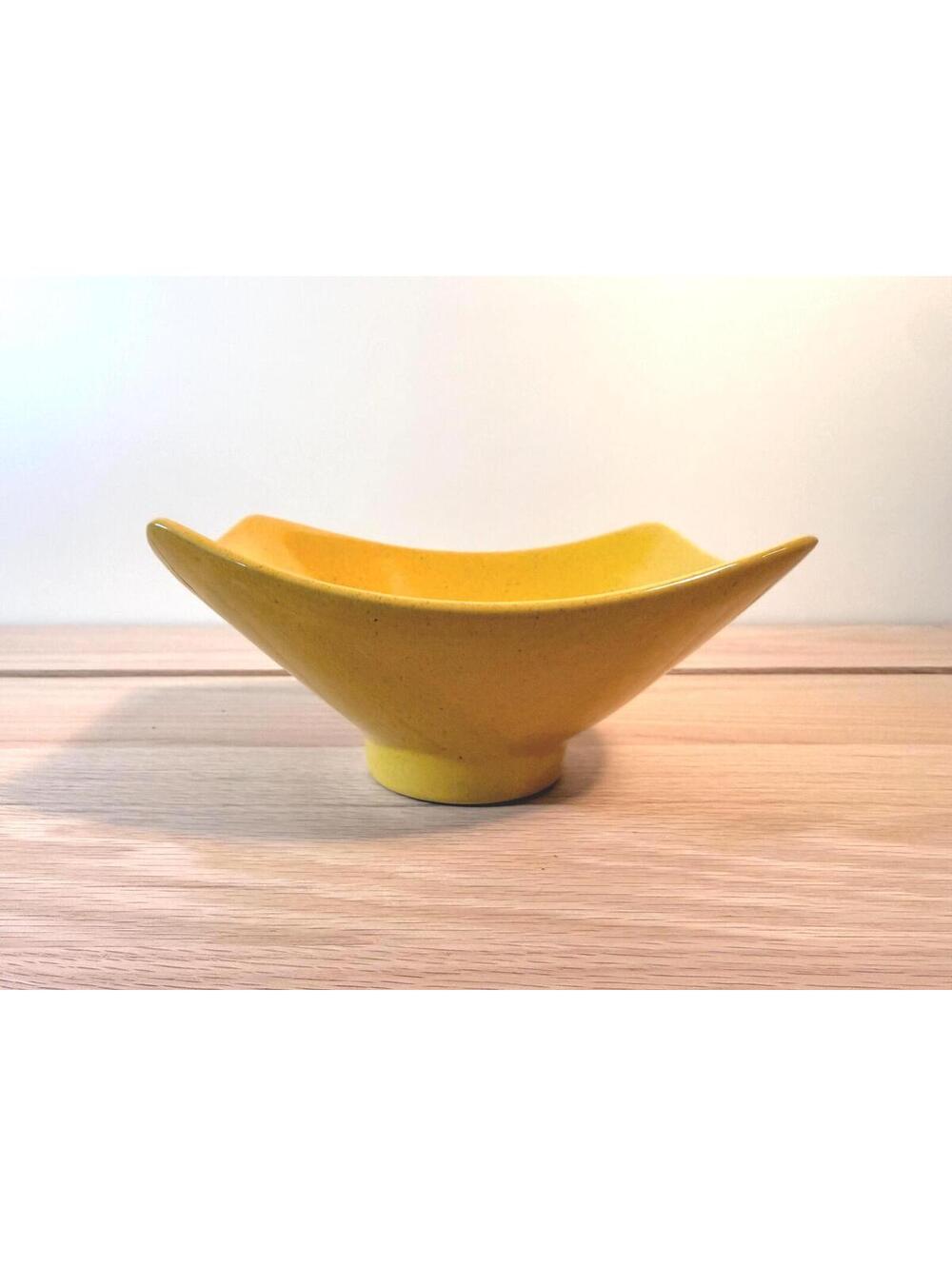 Vintage Frankoma F34 Rice Bowl - Mustard Yellow